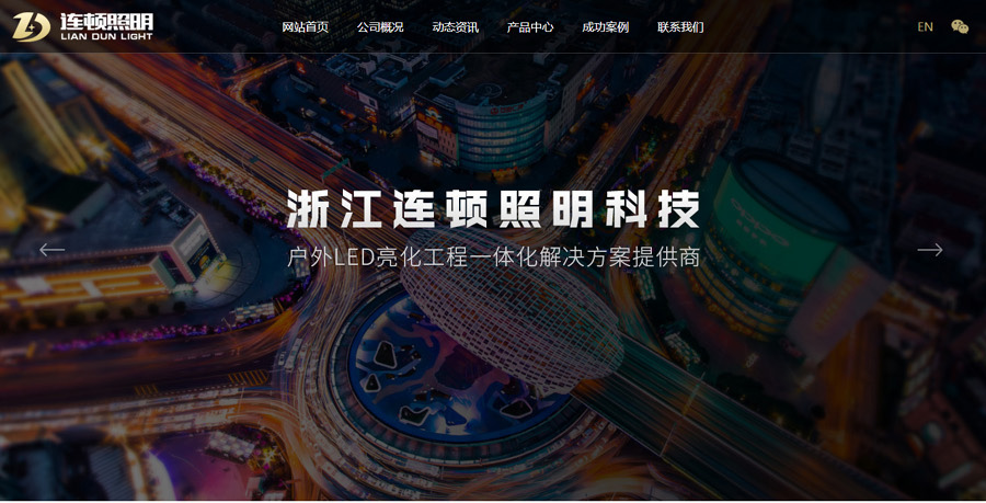 连顿照明公司网站设计，湖州网站建设公司，湖州网页设计